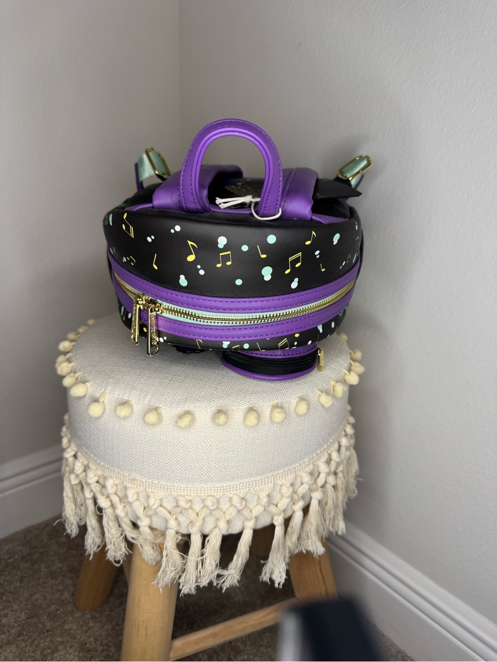 NWT Disney Loungefly The Little Mermaid Purple & Black Mini Backpack - Picture 7 of 10